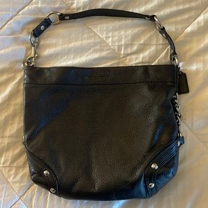 Coach leather black medium bag.
